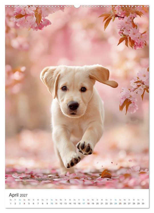 Produktbild: Mein Jahr mit Labradoren (Wandkalender 2027 DIN A2 hoch), CALVENDO Monatskalender