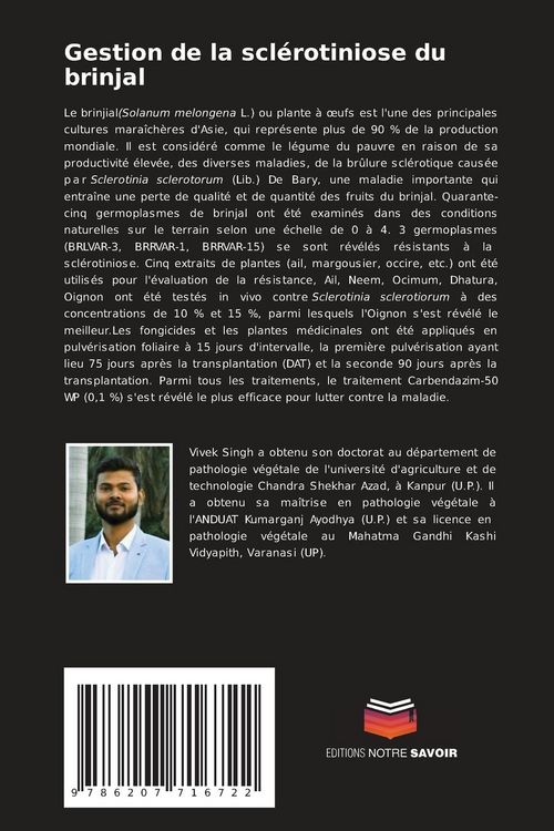 Produktbild: Gestion de la scl&eacute;rotiniose du brinjal