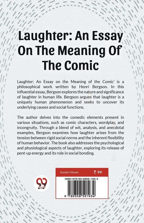 Produktbild: Laughter: An Essay On The Meaning Of The Comic
