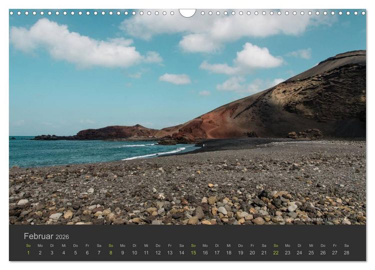 Produktbild: Vulkaninsel &ndash; Lanzarote (Wandkalender 2026 DIN A3 quer), CALVENDO Monatskalender