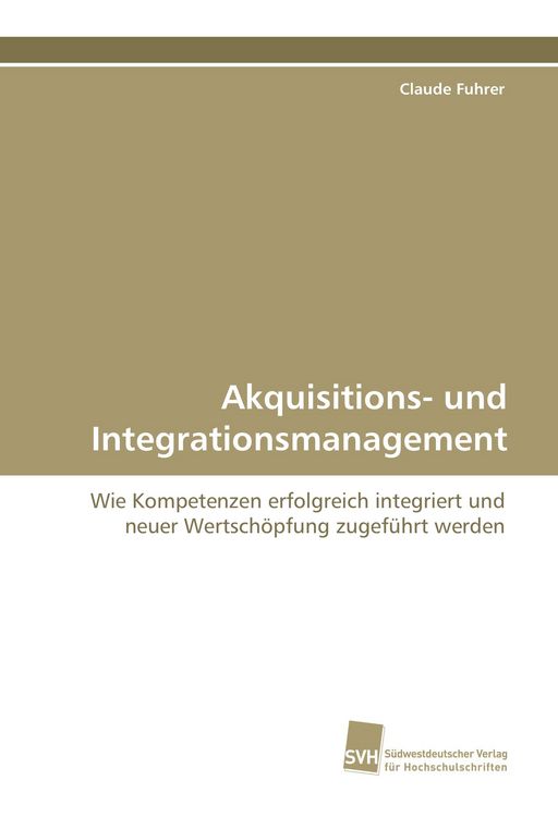 Produktbild: Akquisitions- und Integrationsmanagement