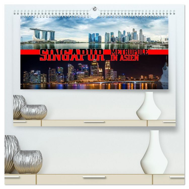 Produktbild: Singapur, Metropole in Asien (hochwertiger Premium Wandkalender 2026 DIN A2 quer), Kunstdruck in Hochglanz