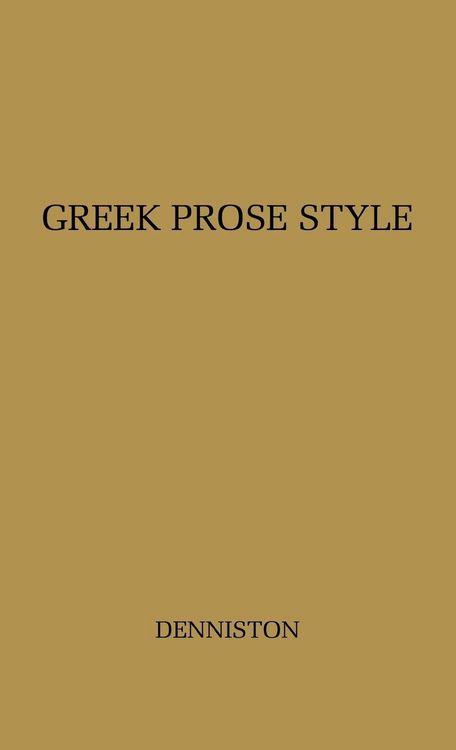 Produktbild: Greek Prose Style