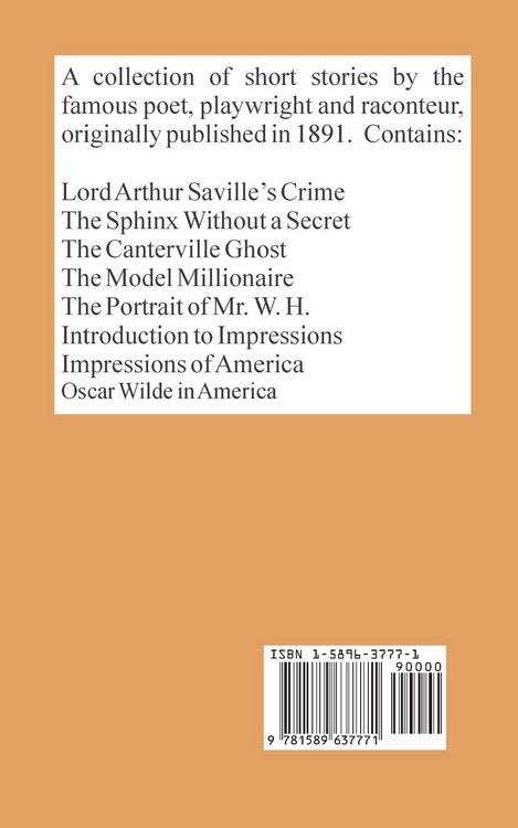 Produktbild: Lord Arthur Savile's Crime, The Portrait of Mr. W. H. And Other Stories