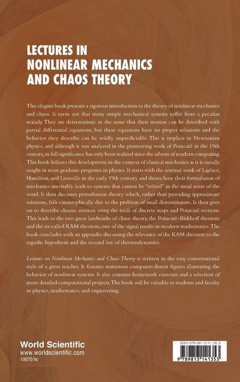 Produktbild: LECTURES ON NONLINEAR MECHANICS AND CHAOS THEORY