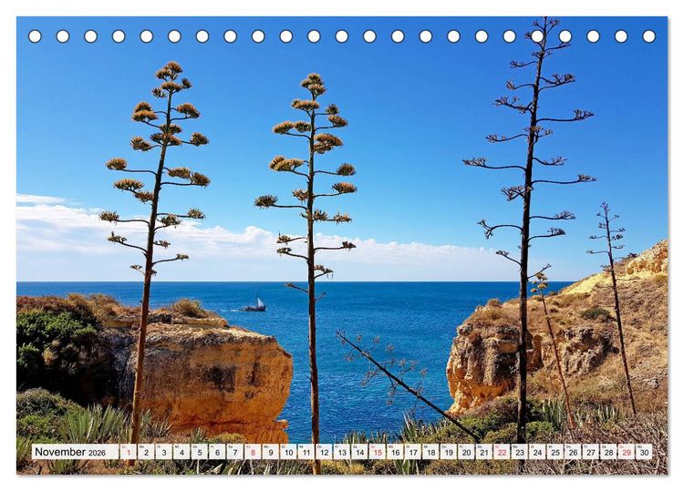 Produktbild: Algarve zum Tr&auml;umen (Tischkalender 2026 DIN A5 quer), CALVENDO Monatskalender