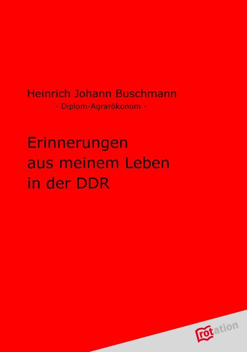 Produktbild: Erinnerungen aus meinem Leben in der DDR