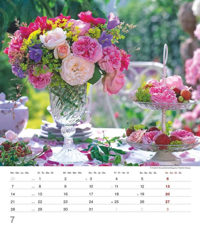 Produktbild: Alpha Edition - Der Duft der Rosen 2025 Bildkalender, 30,x34cm, Kalender mit sch&ouml;nen Bildmotiven f&uuml;r jeden Monat, Monats&uuml;bersicht, Feiertage DE/AT/CH und internationales Kalendarium