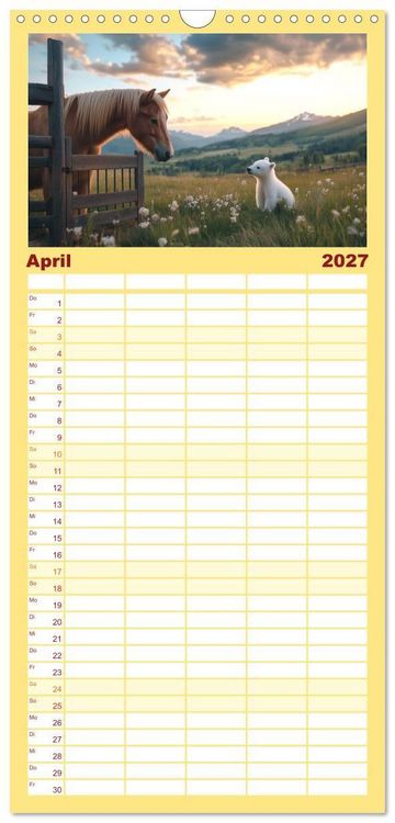 Produktbild: Familienplaner 2027 - Kleiner Eisb&auml;r und die gro&szlig;e Welt mit 5 Spalten (Wandkalender, 21 x 45 cm) CALVENDO