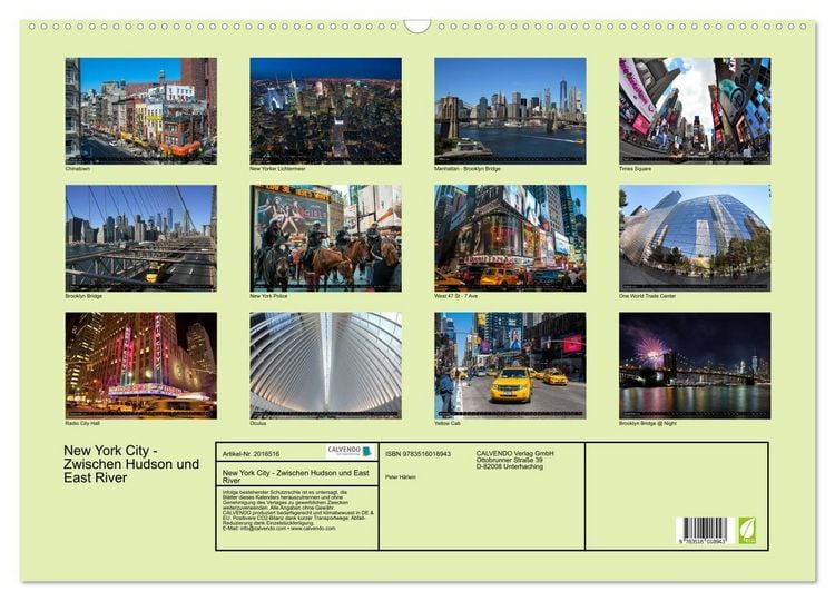 Produktbild: New York City - Zwischen Hudson und East River (Wandkalender 2026 DIN A2 quer), CALVENDO Monatskalender