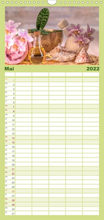 Produktbild: Urlaub f&uuml;r die Sinne - Familienplaner hoch (Wandkalender 2022 , 21 cm x 45 cm, hoch)