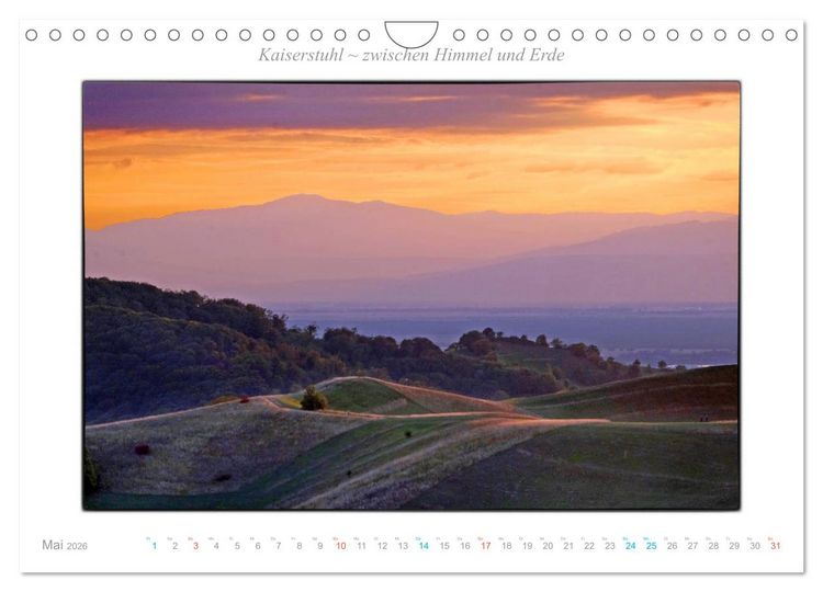 Produktbild: Kaiserstuhl zwischen Himmel und Erde (Wandkalender 2026 DIN A4 quer), CALVENDO Monatskalender