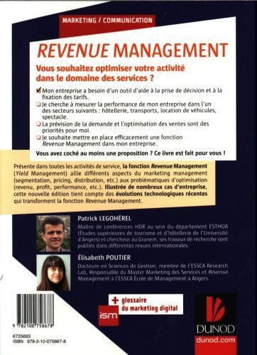Produktbild: Revenue Management - 2e &eacute;d. - Anticiper l'offre et la demande, optimiser les prix