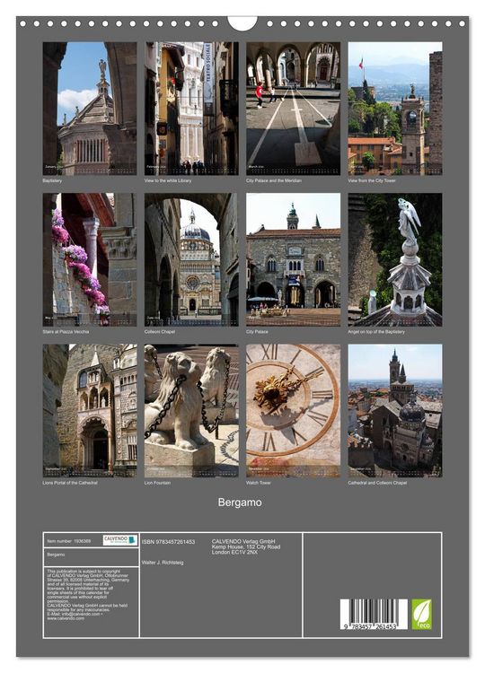 Produktbild: Bergamo (Wall Calendar 2026 DIN A3 portrait), CALVENDO 12 Month Wall Calendar