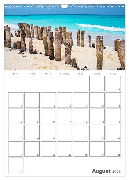 Produktbild: Sansibar - Traumreiseziel (Wandkalender 2026 DIN A3 hoch), CALVENDO Monatskalender
