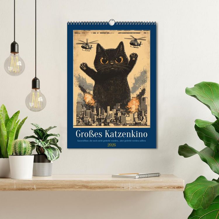 Produktbild: Gro&szlig;es Katzenkino (Wandkalender 2026 DIN A3 hoch), CALVENDO Monatskalender
