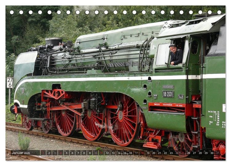 Produktbild: Unter Dampf - Eisenbahnromantik aus vergangener Zeit (Tischkalender 2026 DIN A5 quer), CALVENDO Monatskalender