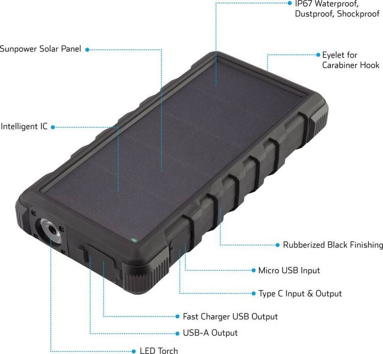 Produktbild: VOLTCRAFT SL-240 VC-8310170 Solar-Powerbank 24000 mAh