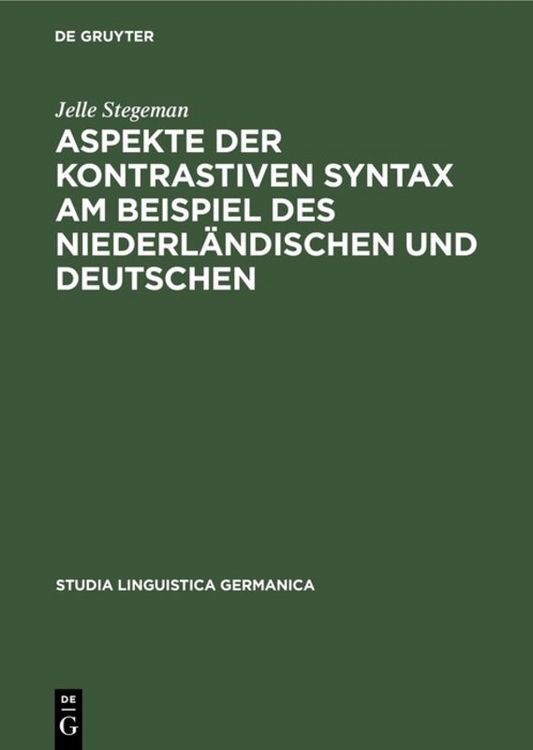 Produktbild: Aspekte der kontrastiven Syntax am Beispiel des Niederl&auml;ndischen und Deutschen