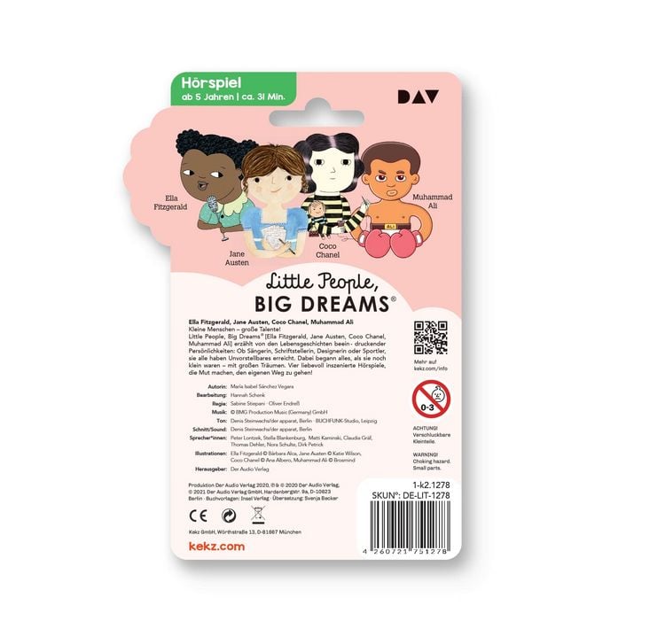 Produktbild: Little People, Big Dreams - Kekz 2: Ella Fitzgerald, Jane Austen, Coco Chanel, Muhammad Ali
