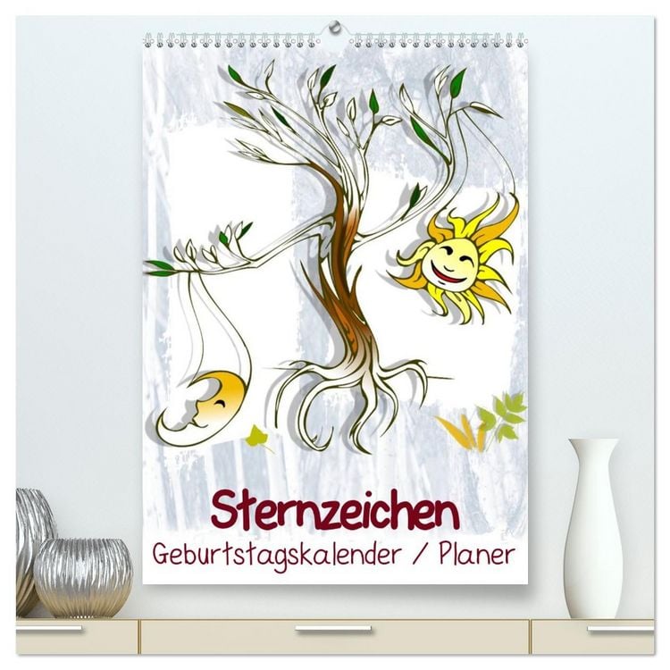 Produktbild: Sternzeichen &bull; Geburtstagskalender / Planer (hochwertiger Premium Wandkalender 2026 DIN A2 hoch), Kunstdruck in Hochglanz