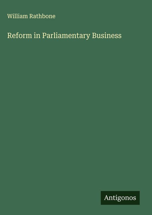 Produktbild: Reform in Parliamentary Business