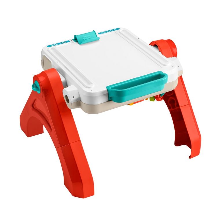 Produktbild: Fisher-Price 4-in-1 Spieltisch und Staffelei, Babys und Kleinkinder, elektronisches Lernspielzeug, mehrsprachige Version