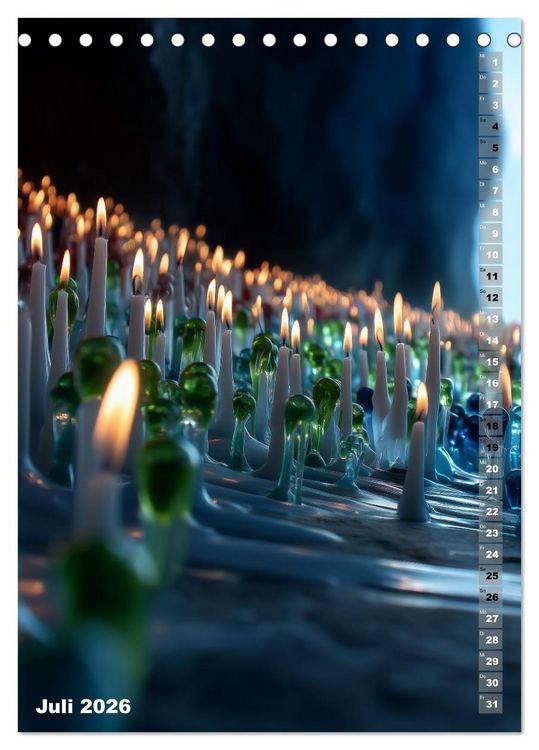 Produktbild: Kerzenwelt (Tischkalender 2026 DIN A5 hoch), CALVENDO Monatskalender