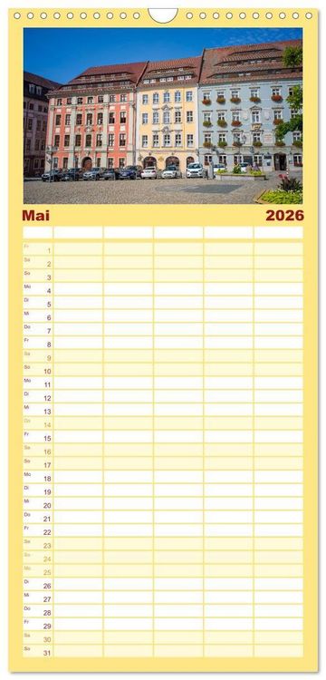 Produktbild: Familienplaner 2026 - Bautzen - Sorbisches Zentrum in der Oberlausitz mit 5 Spalten (Wandkalender, 21 x 45 cm) CALVENDO