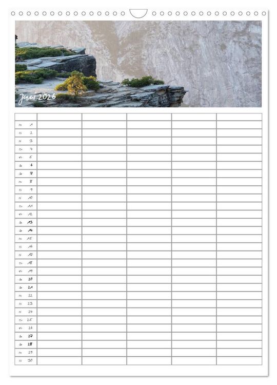 Produktbild: Kalifornien - Familienplaner 2026 (Wandkalender 2026 DIN A3 hoch), CALVENDO Monatskalender