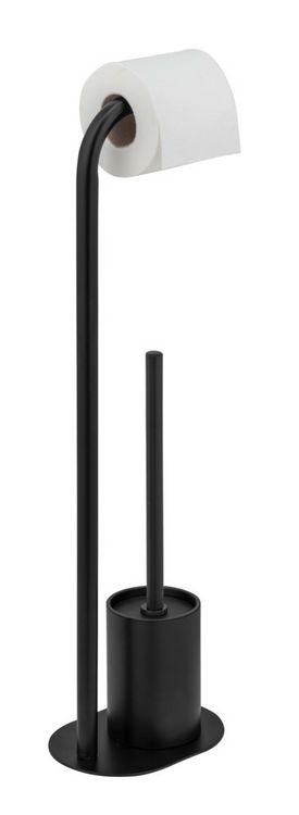 Produktbild: Stand WC-Garnitur Mod. Levante, schwarz, Stahl, 23x63x17 cm, rostfrei und freistehend