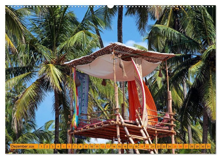 Produktbild: Indien - Goa Hindus Hippies Hare-Krishna (Wandkalender 2026 DIN A2 quer), CALVENDO Monatskalender