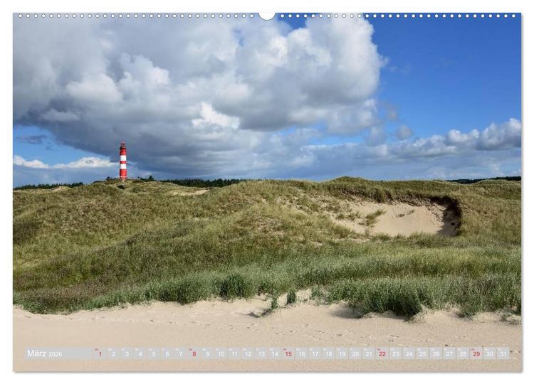 Produktbild: Amrum, die Perle in der Nordsee (hochwertiger Premium Wandkalender 2026 DIN A2 quer), Kunstdruck in Hochglanz