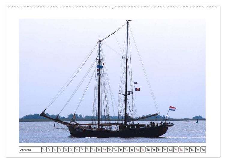 Produktbild: Windjammer - Bremerhaven (Wandkalender 2026 DIN A2 quer), CALVENDO Monatskalender