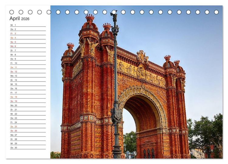 Produktbild: Metropole Barcelona (Tischkalender 2026 DIN A5 quer), CALVENDO Monatskalender