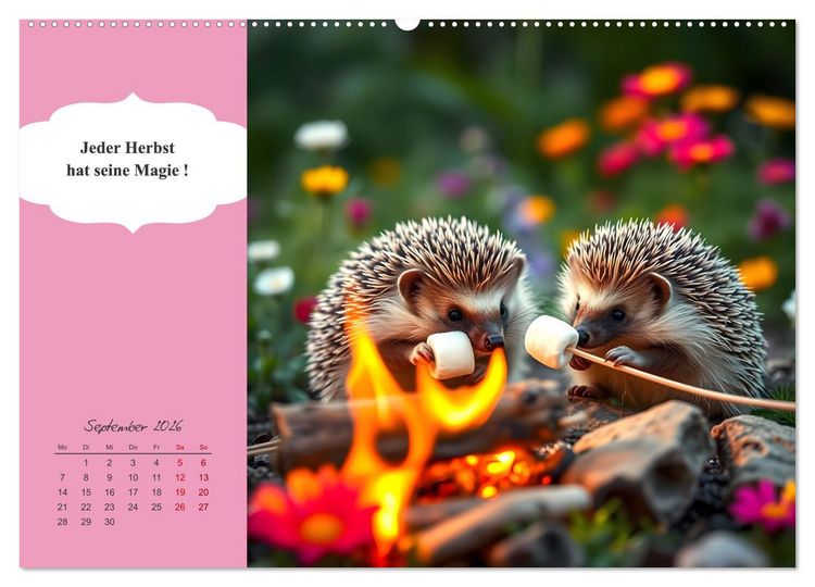 Produktbild: Tierische Herzensbrecher - Charmante Tiere mit ihren Botschaften (Wandkalender 2026 DIN A2 quer), CALVENDO Monatskalender