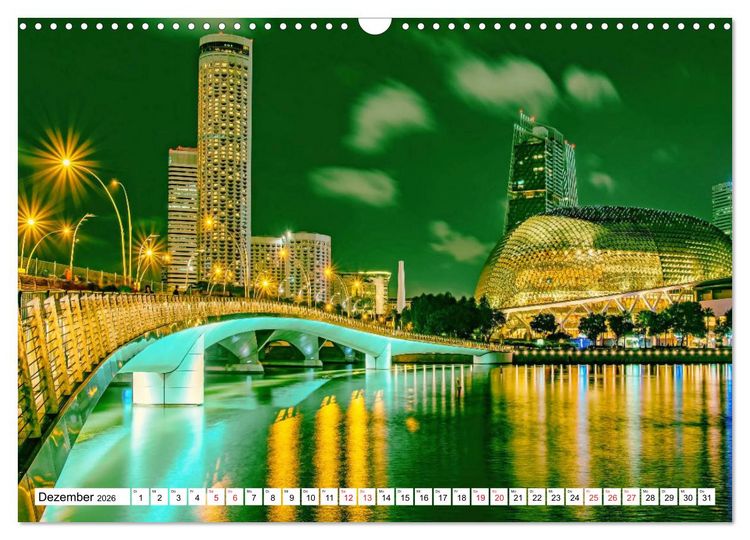Produktbild: Singapur - faszinierende Stadt (Wandkalender 2026 DIN A3 quer), CALVENDO Monatskalender