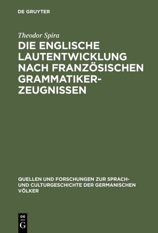 Produktbild: Die englische Lautentwicklung nach franz&ouml;sischen Grammatiker-Zeugnissen