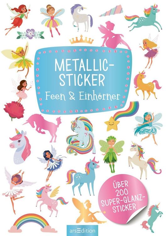 Produktbild: Metallic-Sticker &ndash; Feen & Einh&ouml;rner