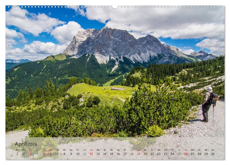 Produktbild: Naturparadies Zugspitzarena (hochwertiger Premium Wandkalender 2026 DIN A2 quer), Kunstdruck in Hochglanz