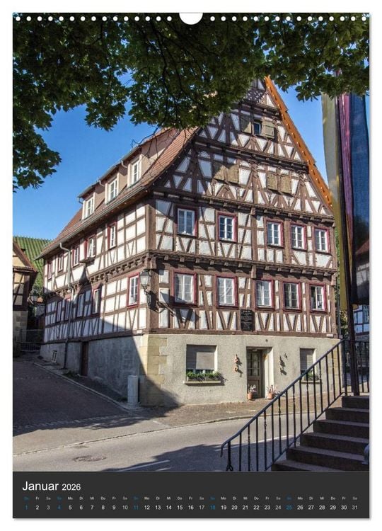 Produktbild: Str&uuml;mpfelbach - Fachwerkh&auml;user (Wandkalender 2026 DIN A3 hoch), CALVENDO Monatskalender