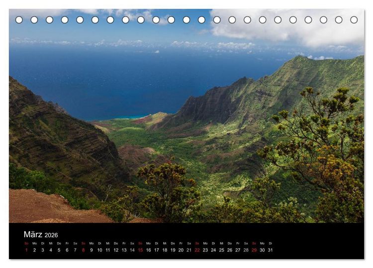 Produktbild: Hawaii - Kauai (Tischkalender 2026 DIN A5 quer), CALVENDO Monatskalender