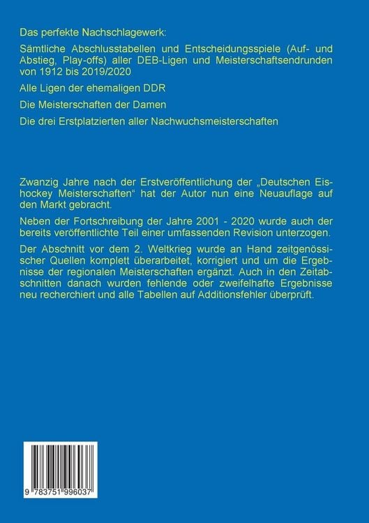 Produktbild: Deutsche Eishockey Meisterschaften 1912 - 2020