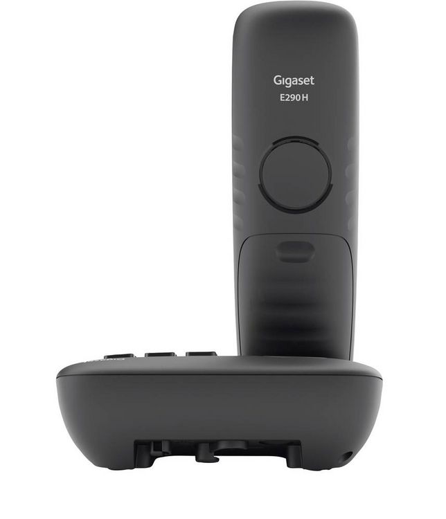 Produktbild: Gigaset E290A DECT/GAP Schnurloses Telefon analog f&uuml;r H&ouml;rger&auml;te kompatibel, Anrufbeantworter, Freisprechen, Babyphone Schwarz