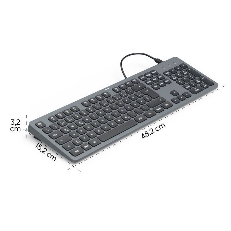 Produktbild: Hama CK-400 USB Tastatur Deutsch, QWERTZ Schwarz Multimediatasten