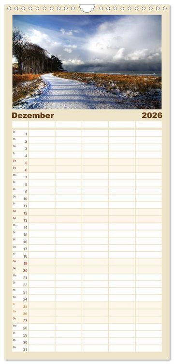 Produktbild: Familienplaner 2026 - Ostseebad Warnem&uuml;nde mit 5 Spalten (Wandkalender, 21 x 45 cm) CALVENDO