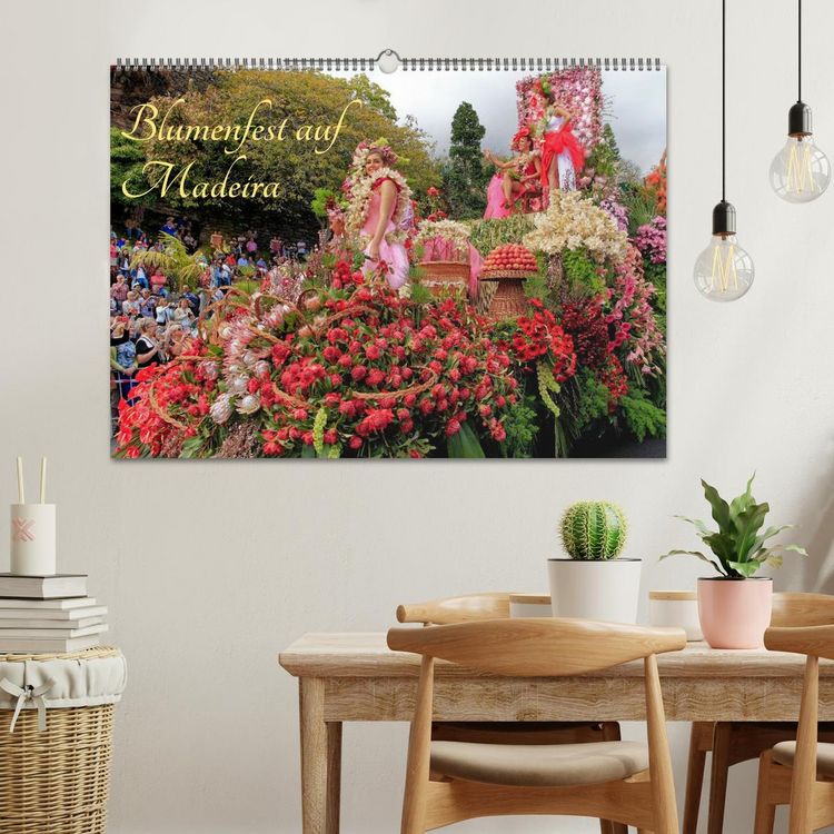 Produktbild: Blumenfest auf Madeira (Wandkalender 2026 DIN A2 quer), CALVENDO Monatskalender