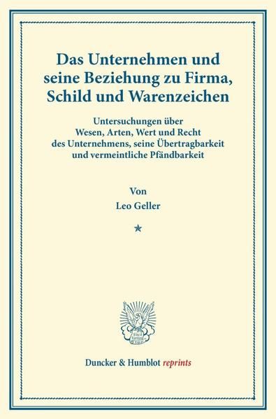 Produktbild: Das Unternehmen und seine Beziehung zu Firma, Schild und Warenzeichen.
