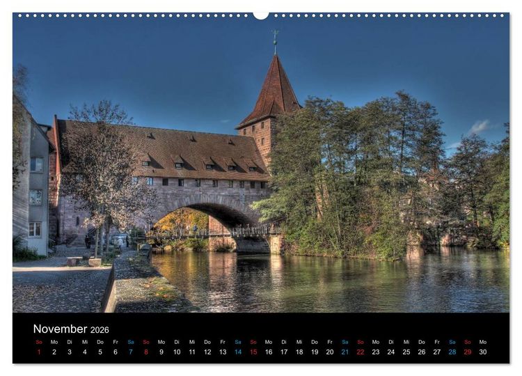 Produktbild: Meine Stadt N&uuml;rnberg 2026 (Wandkalender 2026 DIN A2 quer), CALVENDO Monatskalender