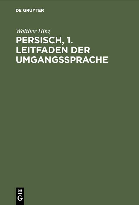 Produktbild: Persisch, 1. Leitfaden der Umgangssprache